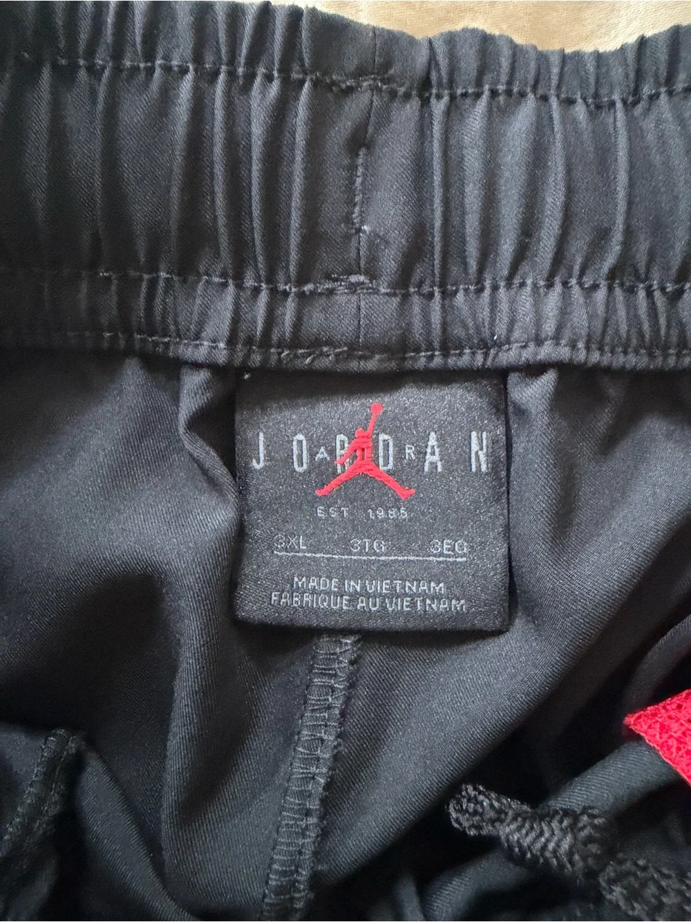 Jordan Black and Red Men's Training Joggers